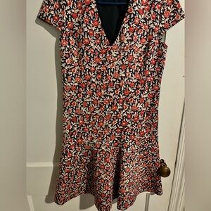 Tory Burch Floral Print Fit & Flare Dress – Size 2P